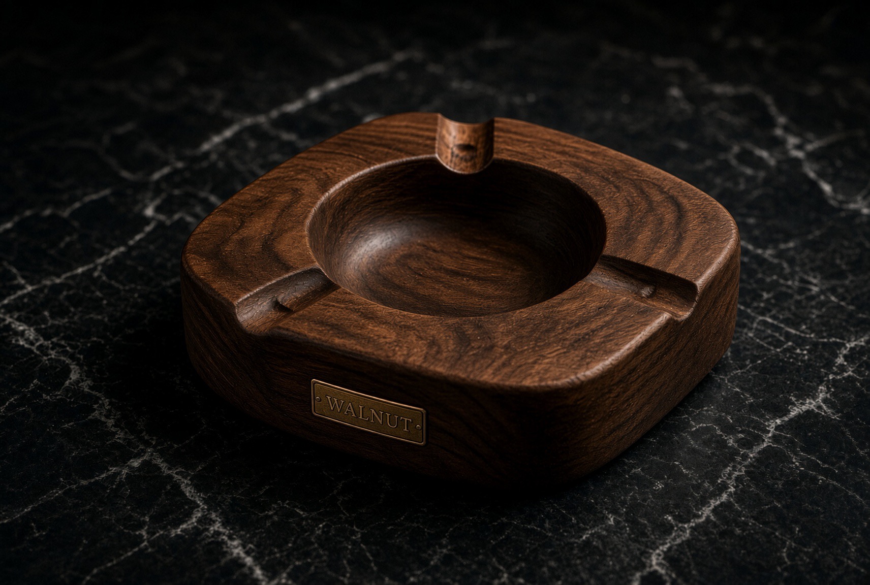 Zion Rolling Co The Ember, solid walnut ashtray